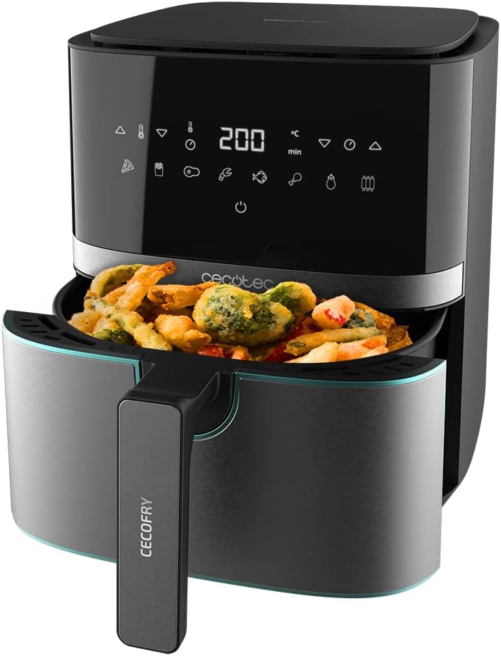 Cecotec Cecofry Full InoxBlack 5500 Pro — freidora de aire 5,5L acero inoxidable